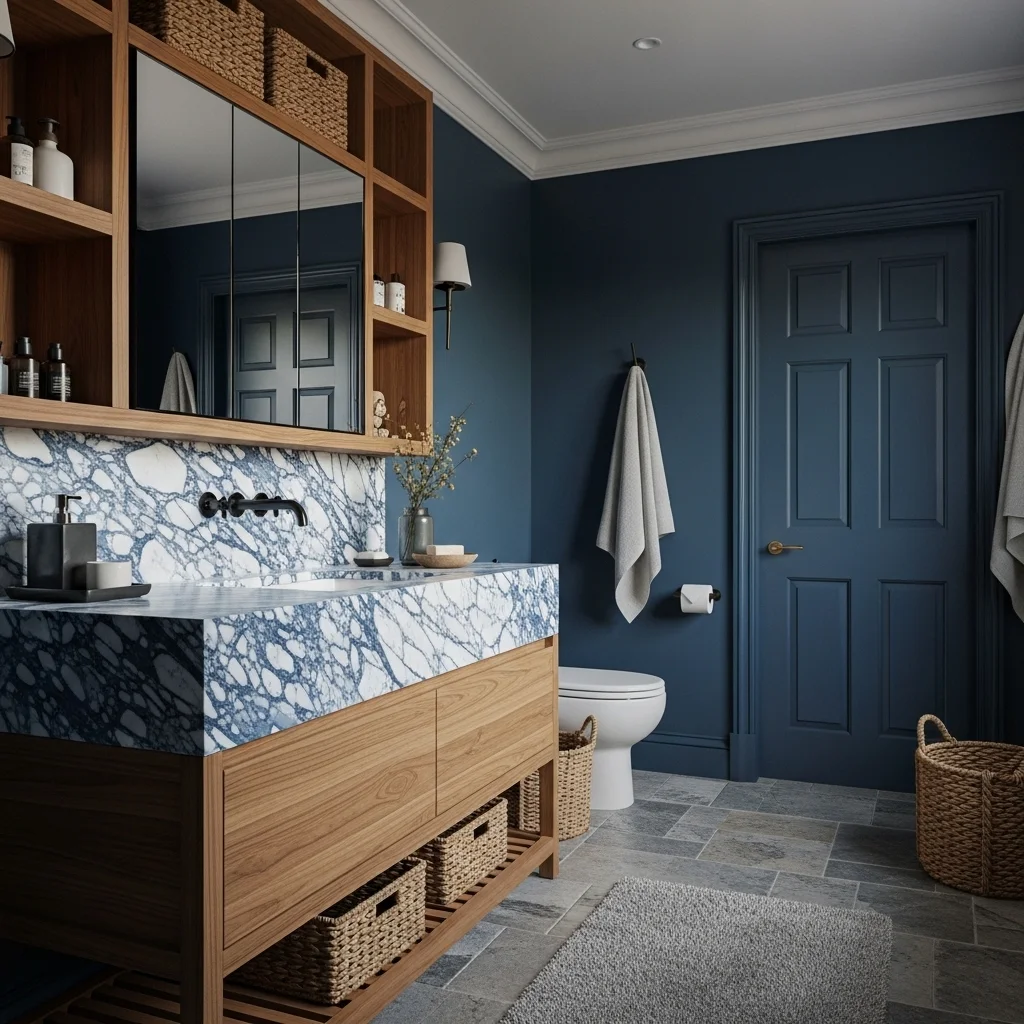 Moody Blue with Natural Materials