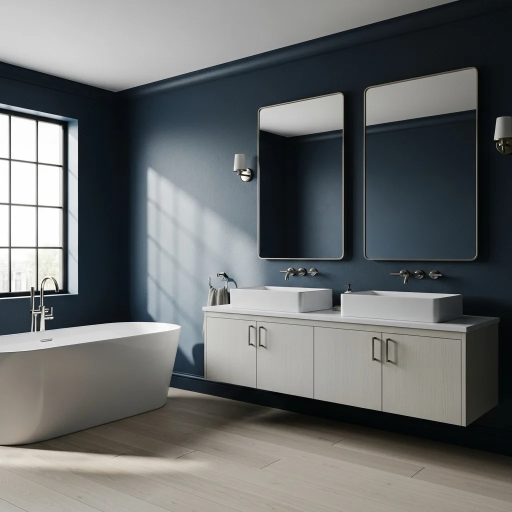 Balanced Contrasts with White and Light Finishes