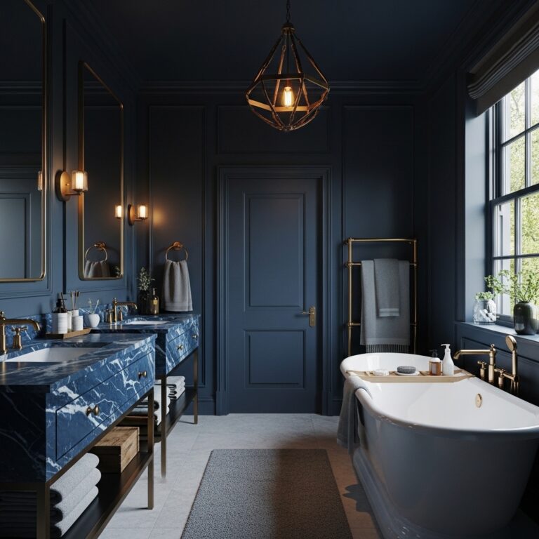21 Moody Blue Bathroom Ideas for Bold Style
