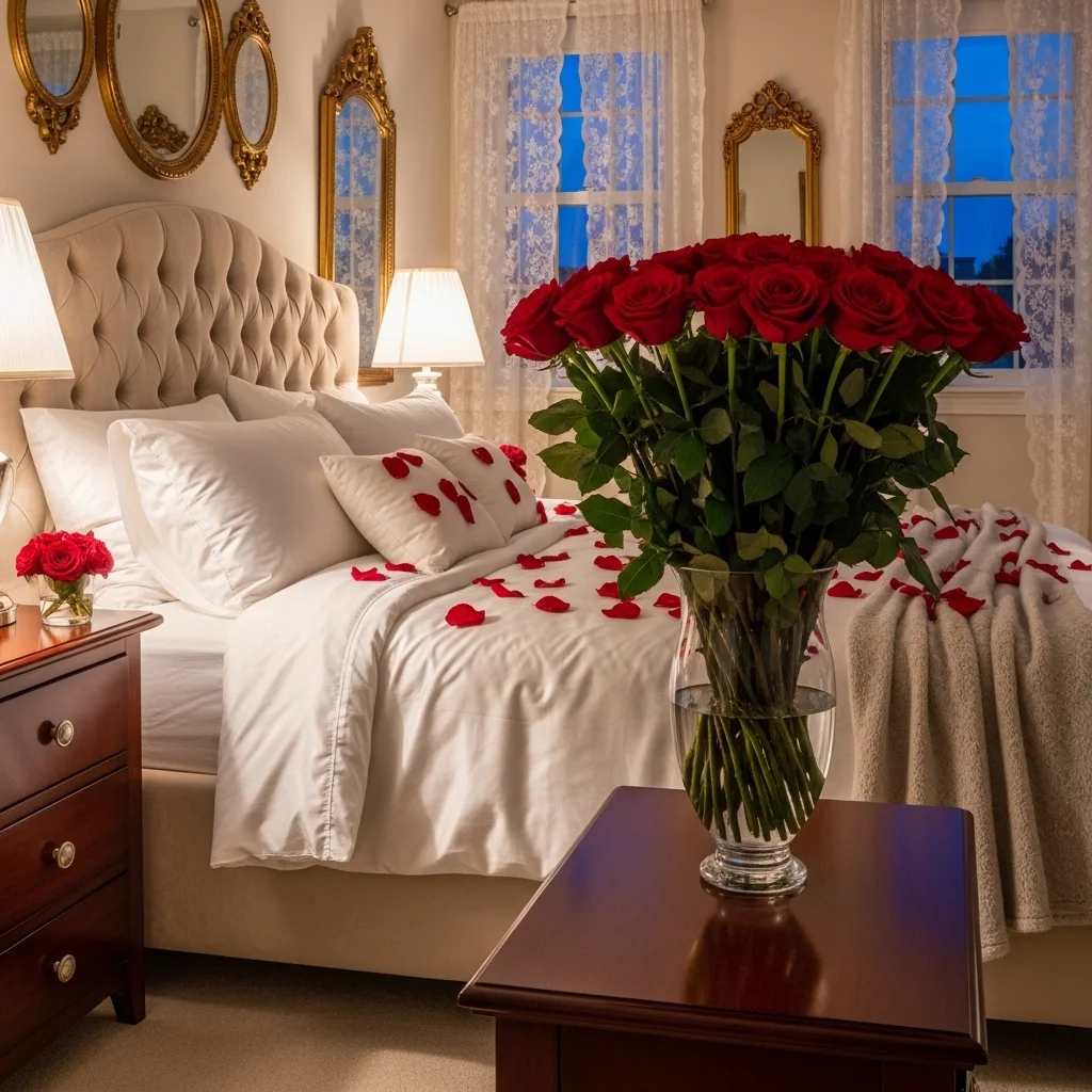 Fresh Flowers and Rose Petals