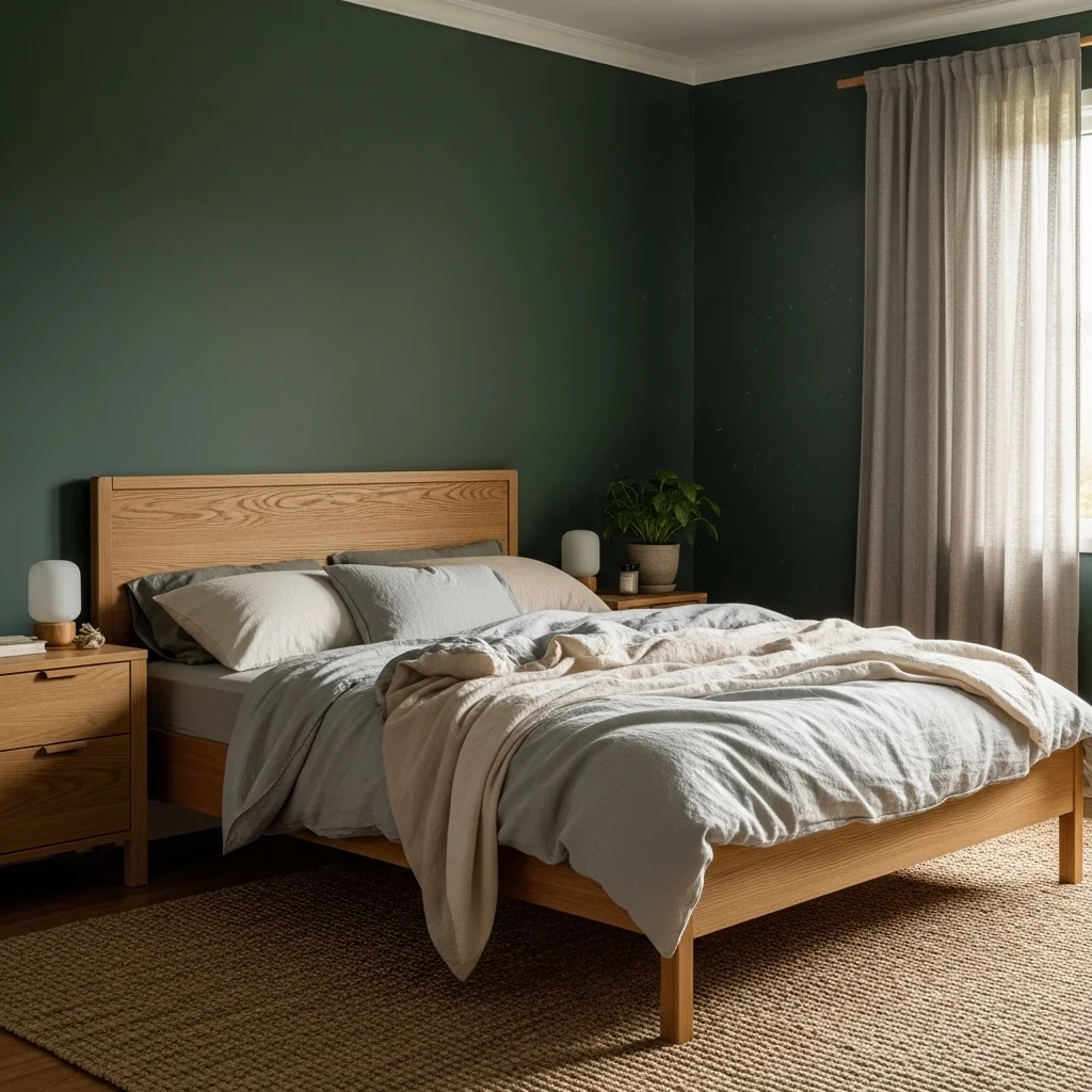Moody Dark Green Bedroom Style