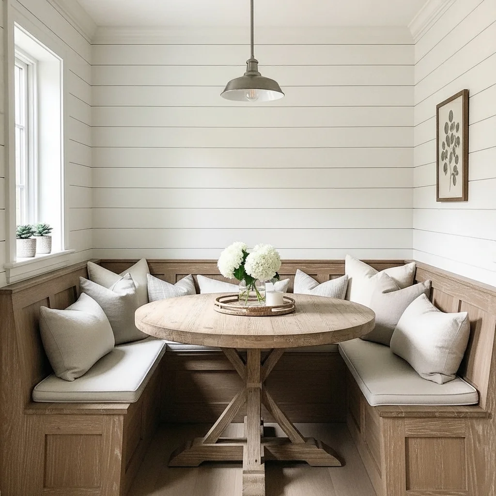 Shiplap Wall Dining Corner 