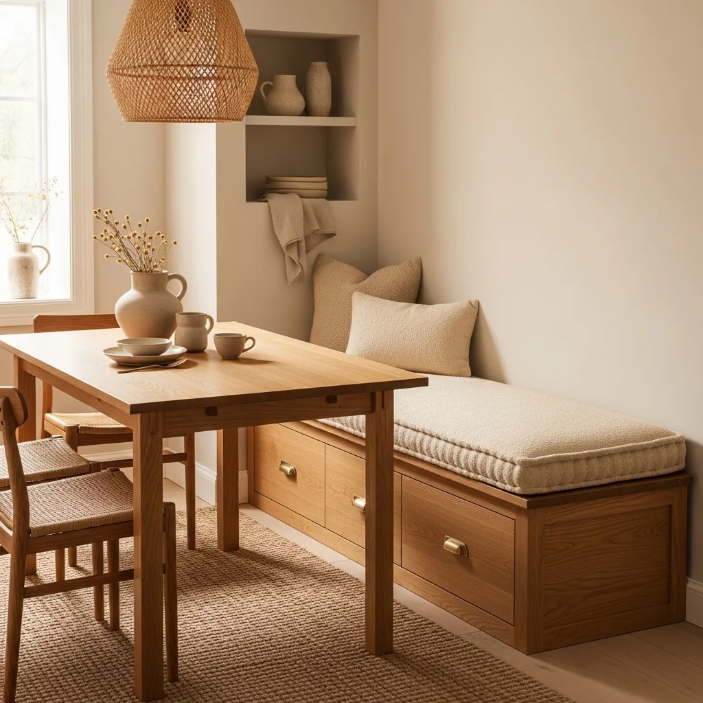 Bench Seating with Hidden Storage 