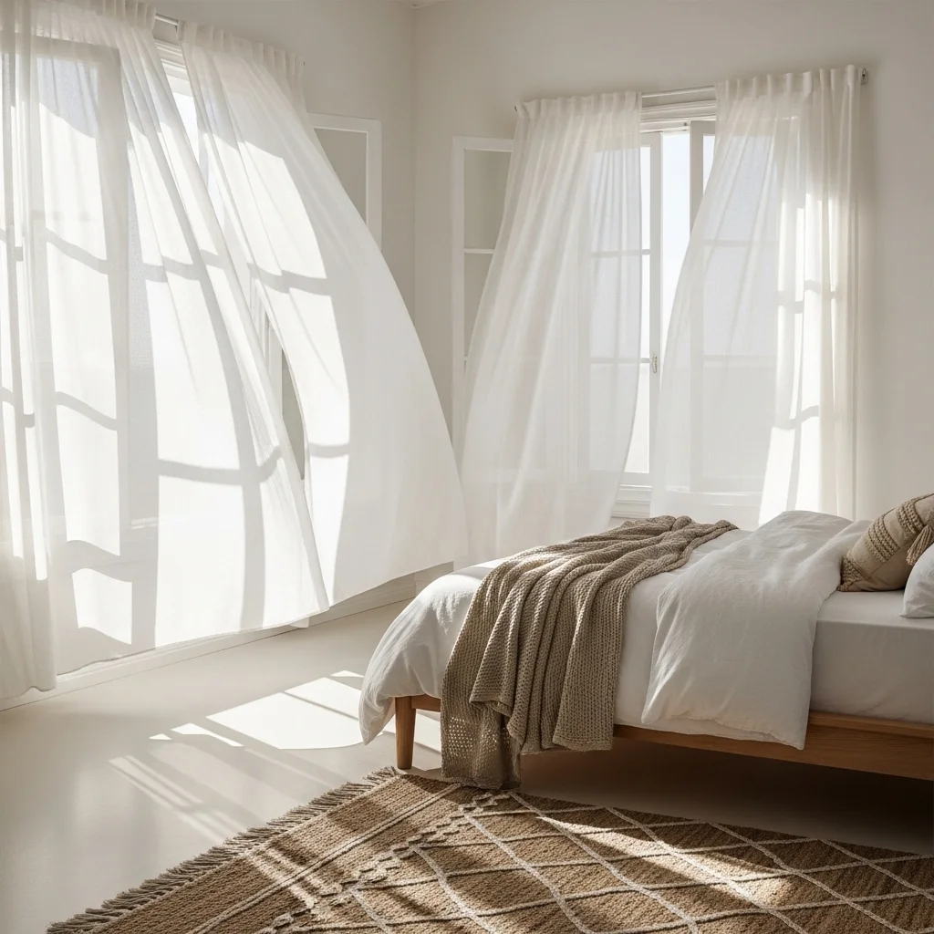 Sheer White Curtains