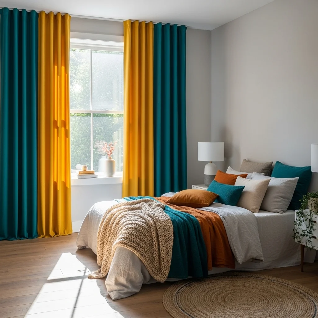 Incorporate Colorful Curtains
