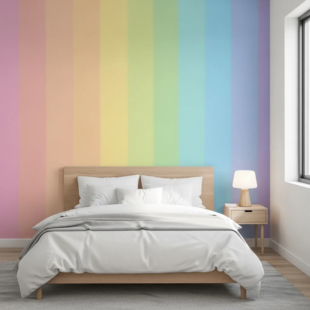 Create a Subtle Rainbow Accent Wall