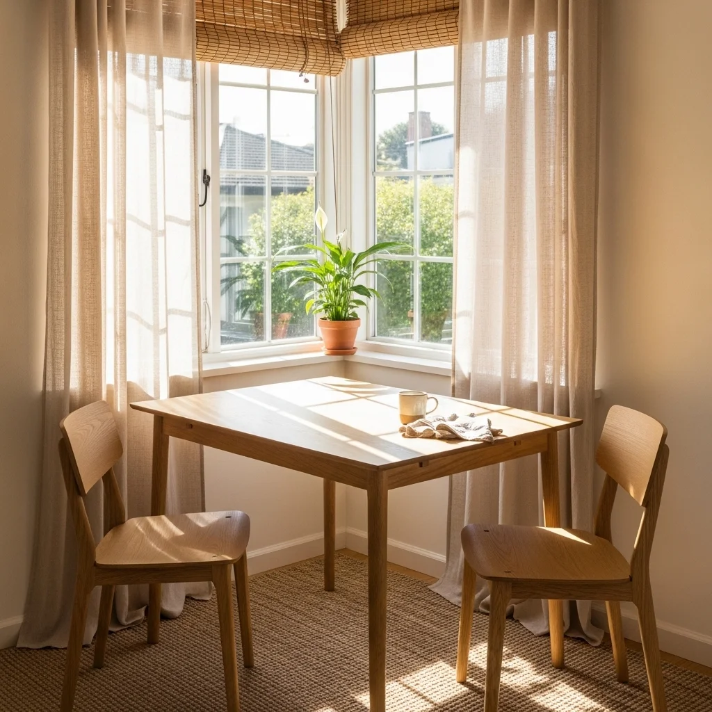 Window-Side Corner Nook with Natural Light as a Feature 