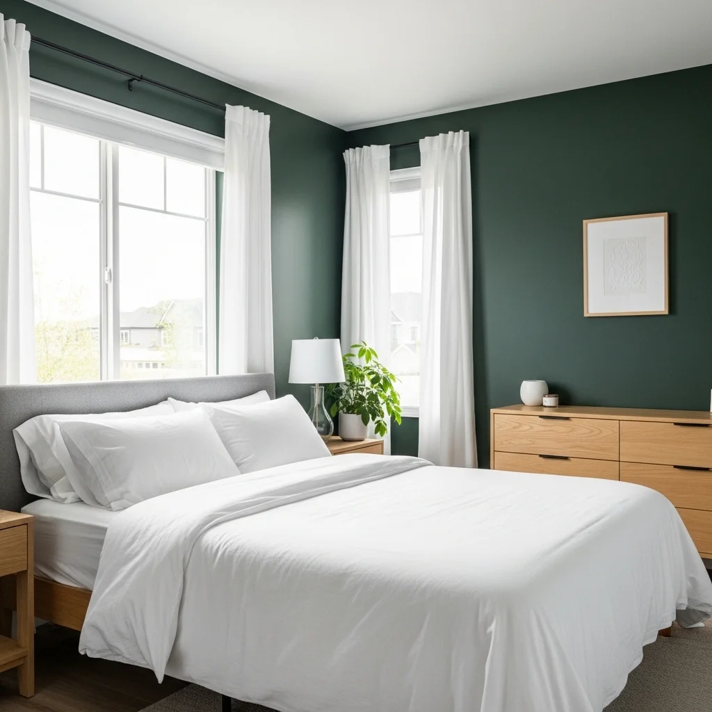 Botanical Dark Green Bedroom Theme