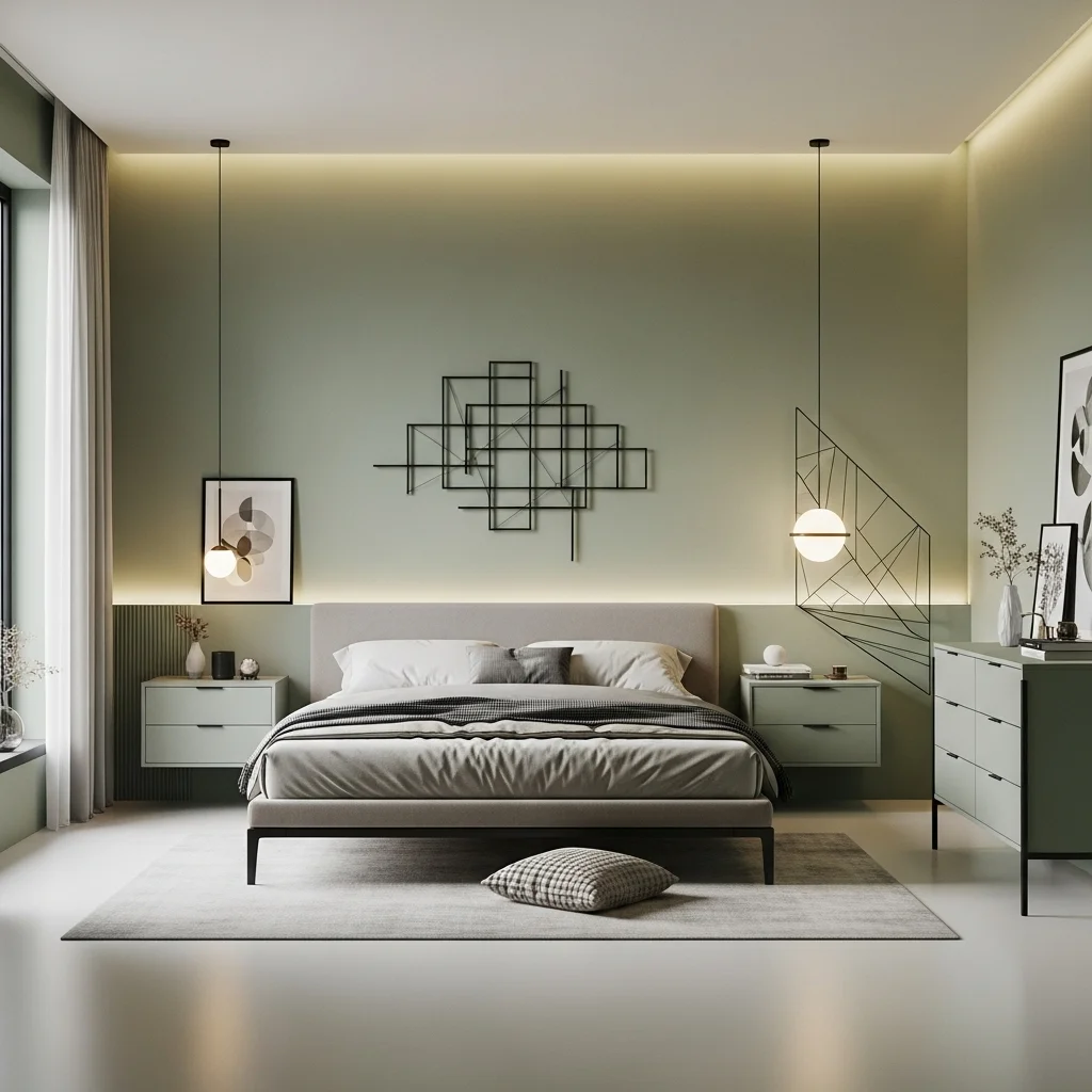 Modern Sage Green Bedroom
