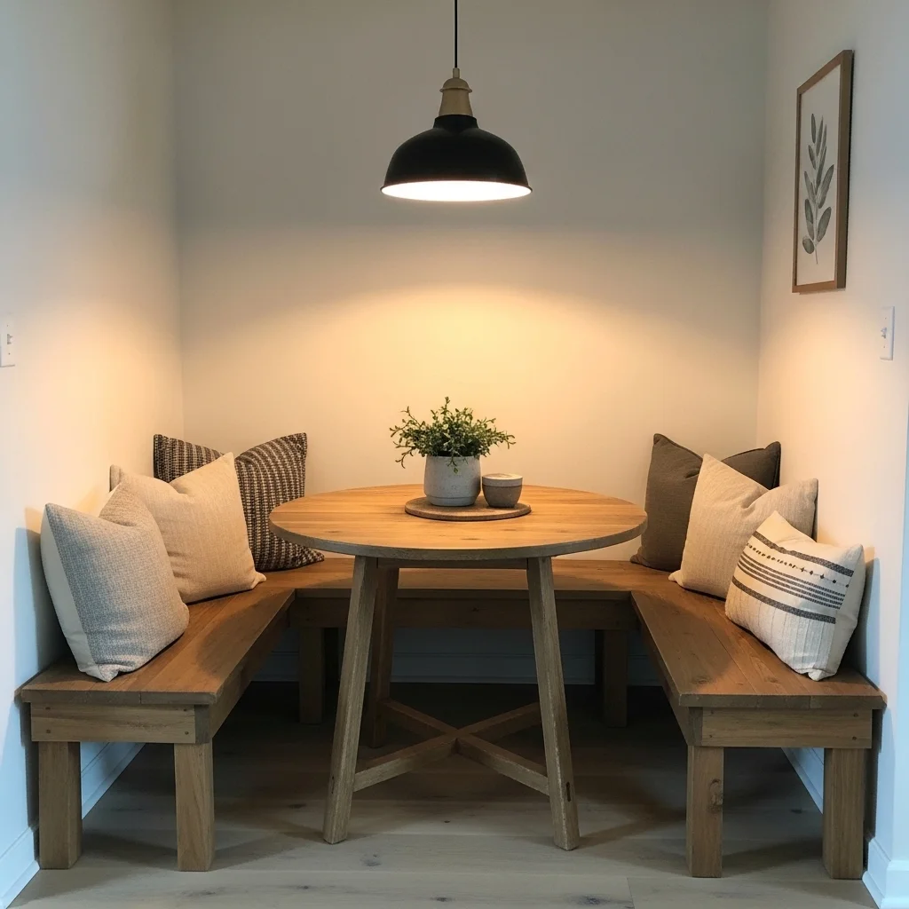 Corner Bench with Cushions 