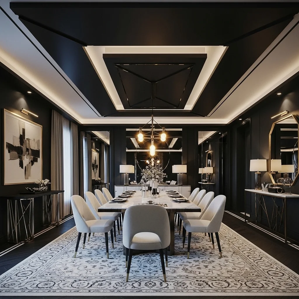 Black Ceilings for Unexpected Drama