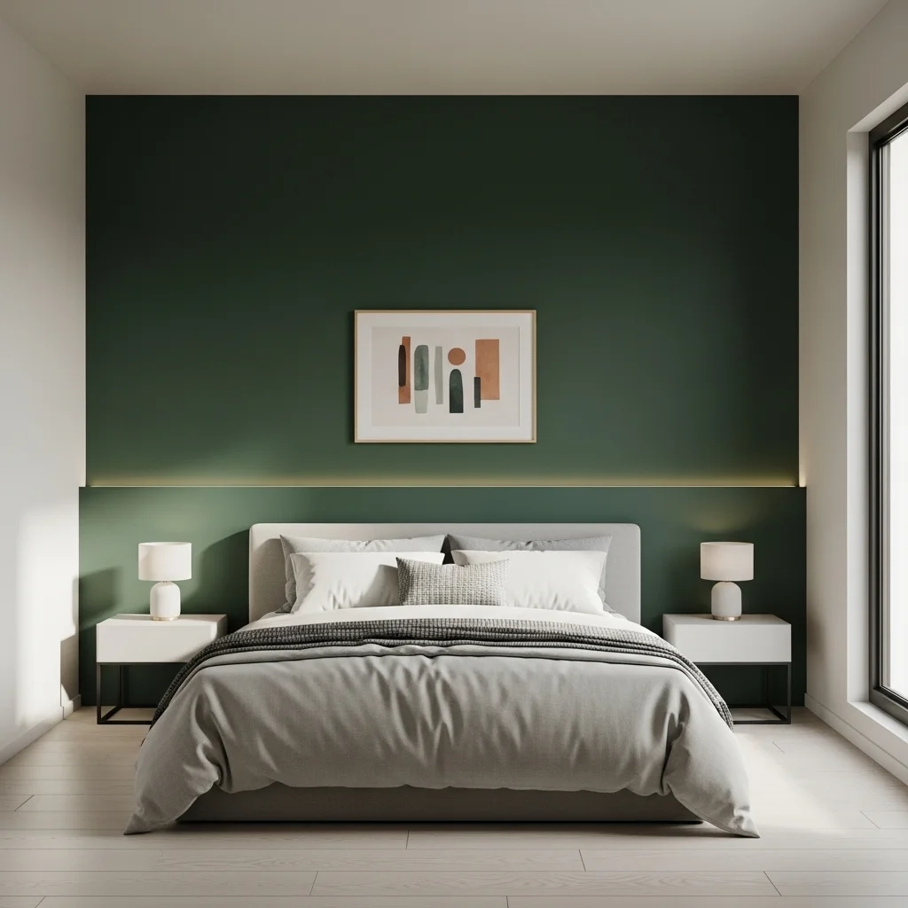 Dark Green Velvet Bedroom Textures