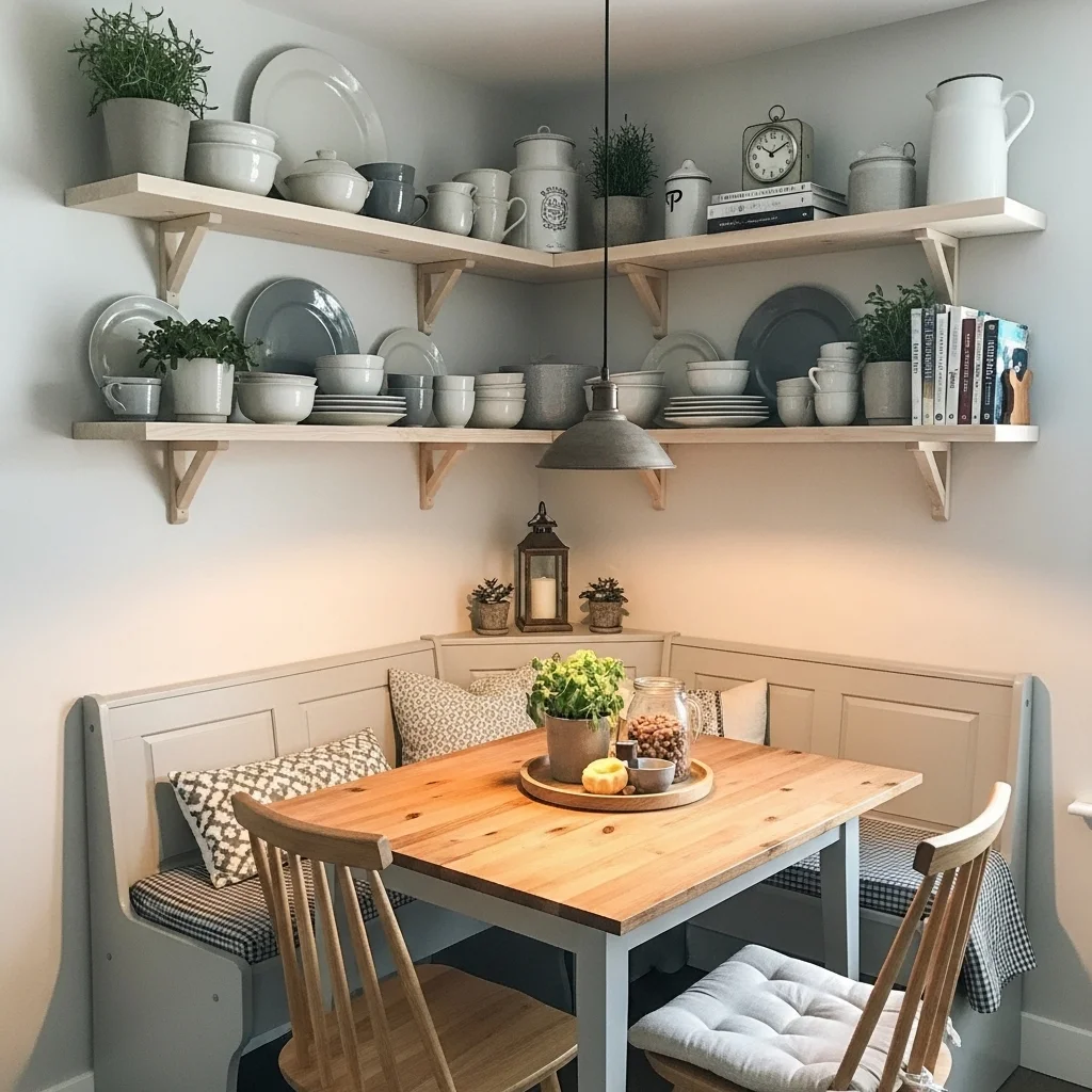 Floating Shelf Dining Area 