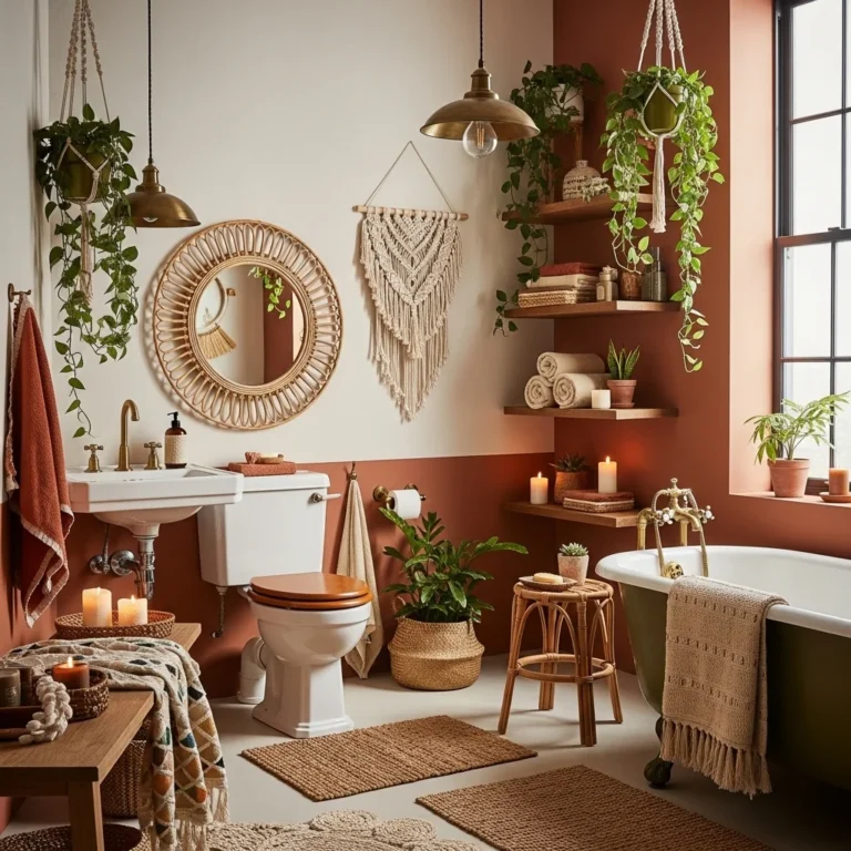 25 Boho Style Bathroom Ideas for Relaxed Homes