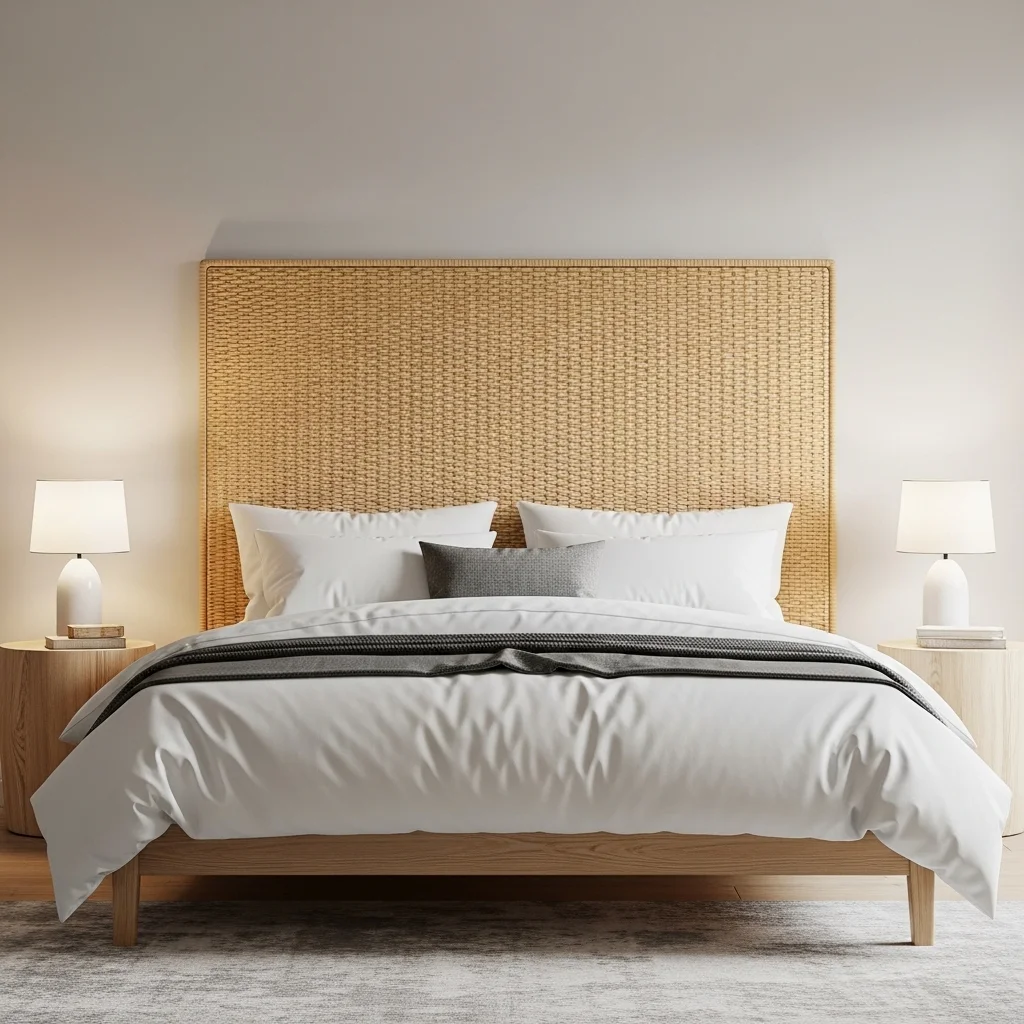 Classic Woven Rattan Headboard