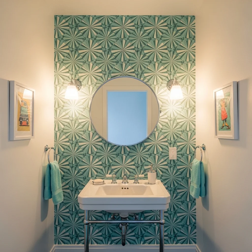 Hang Retro Wallpaper with Bold Patterns