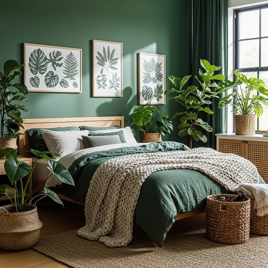 Botanical Emerald Bedroom