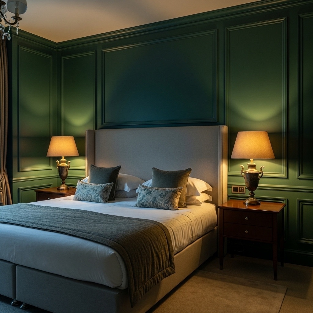 Emerald Green Wall Paneling