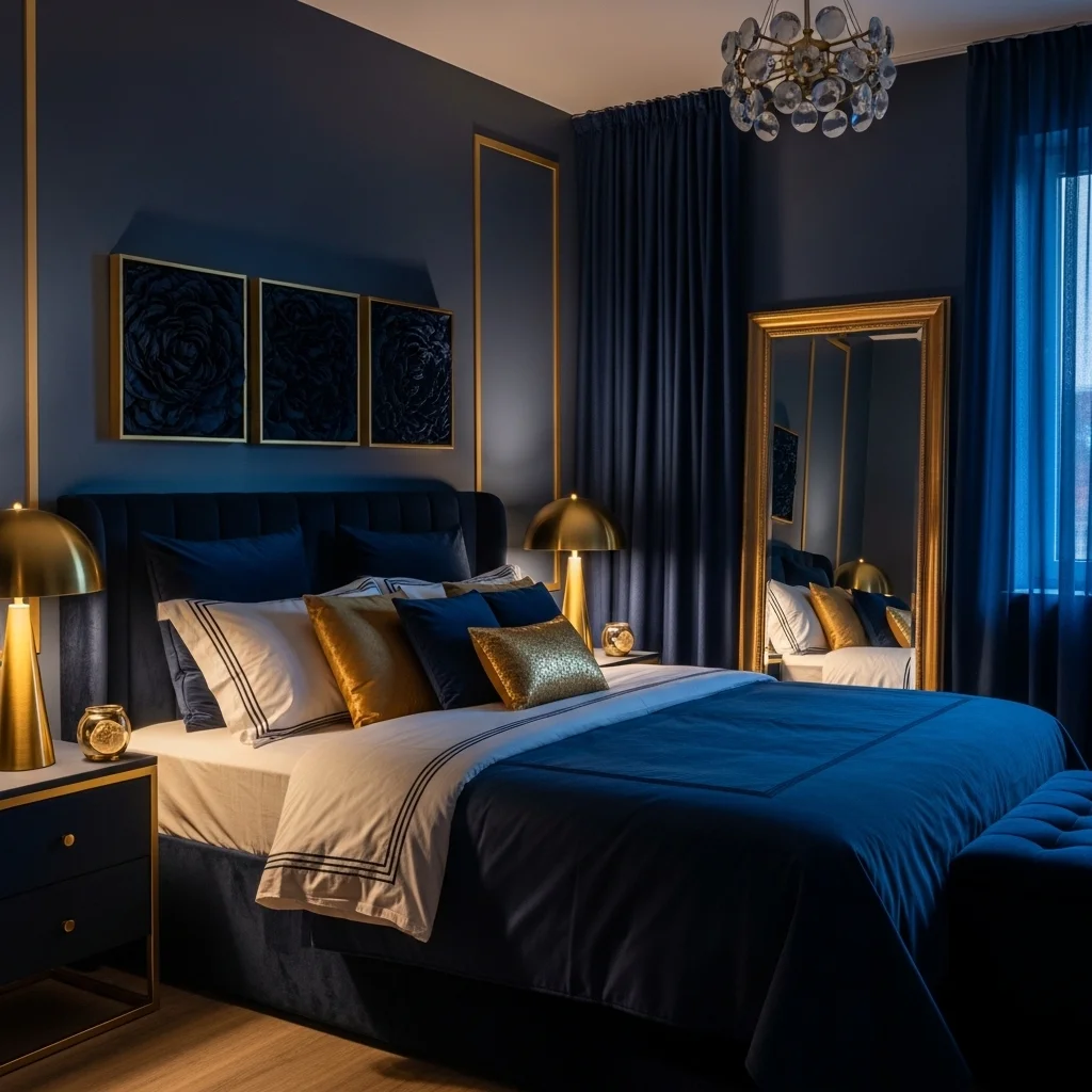  Use Navy and Gold Accents