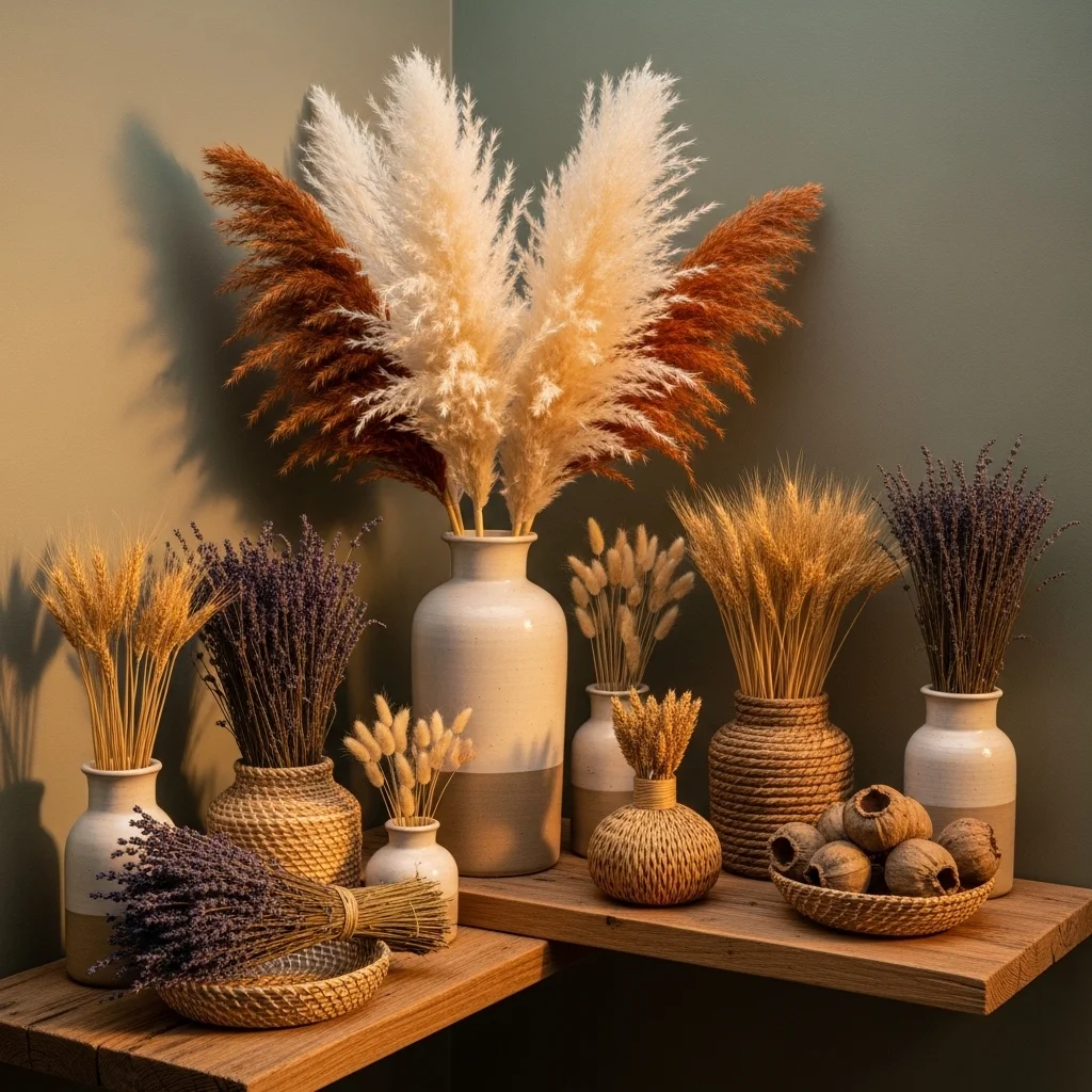 Introduce Pampas Grass and Dried Botanicals