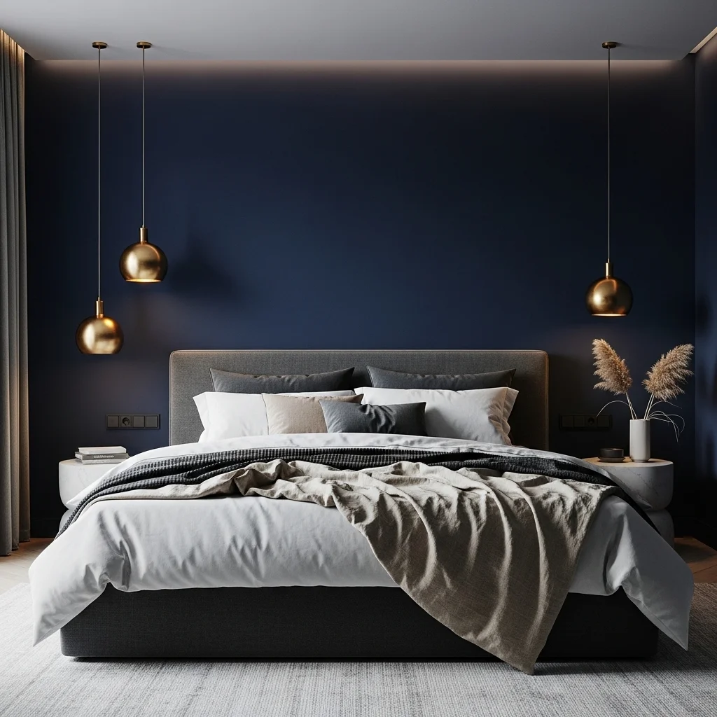 Blue and Brass Lighting