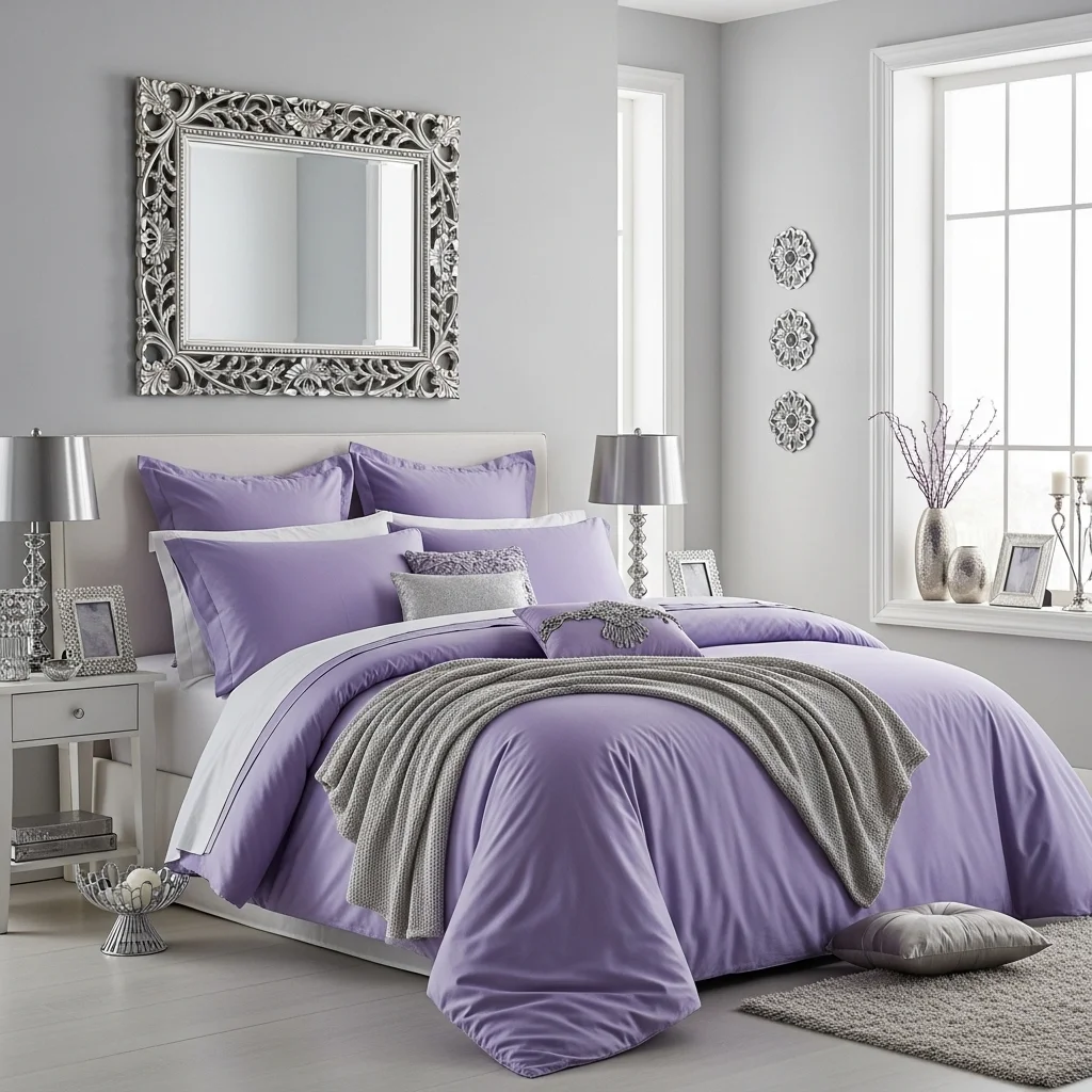 Lavender and Silver Bedroom Palette