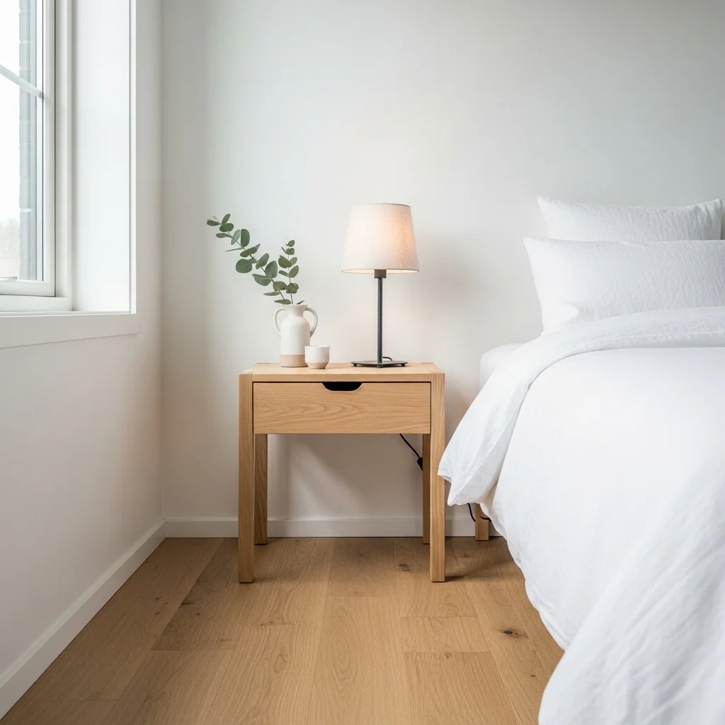 Keep the Bedside Table Simple and Functional