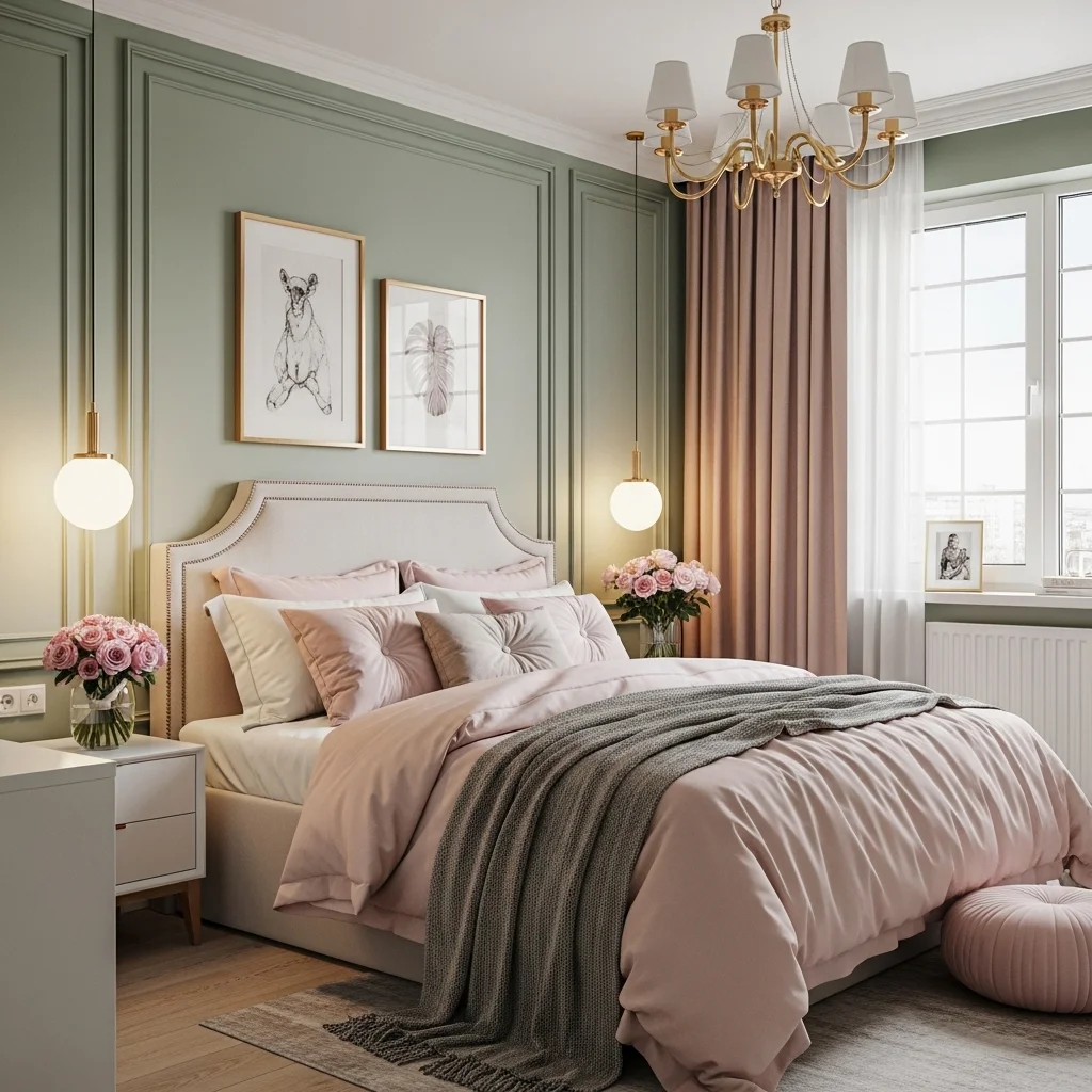 sage Green and Blush Pink