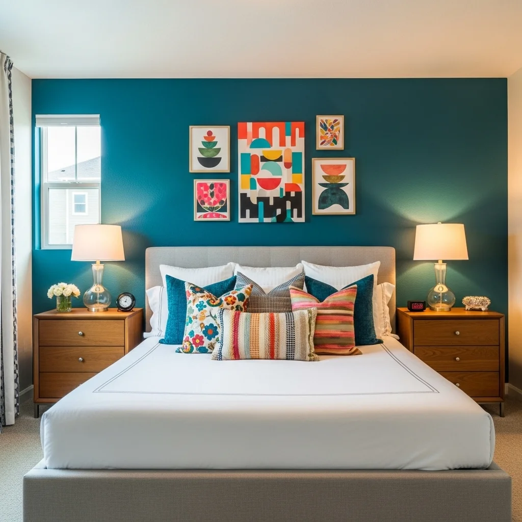 Use Colorful Bedding to Brighten the Room