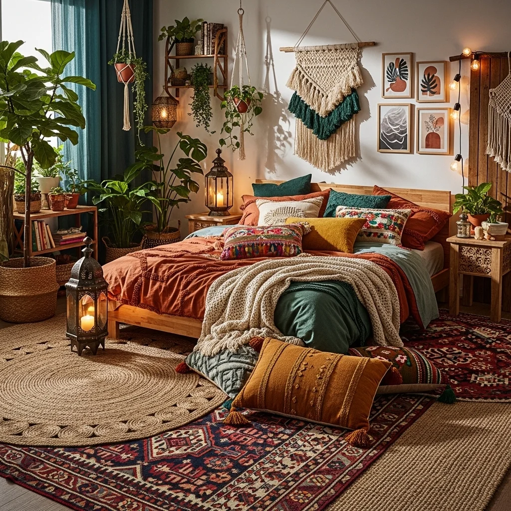 Layer Multiple Rugs for Texture