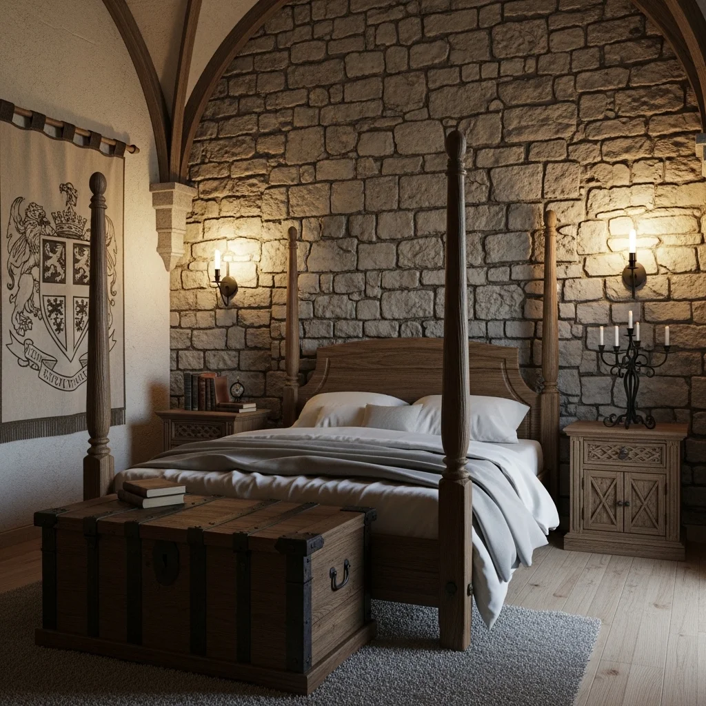 Stone Inspired Walls for Castle Feel