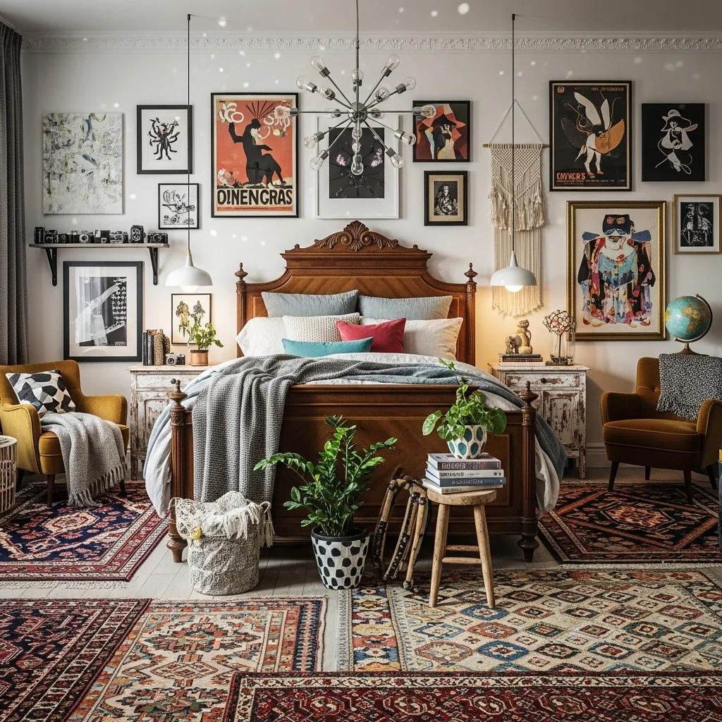 Eclectic Vintage Mix Bedroom
