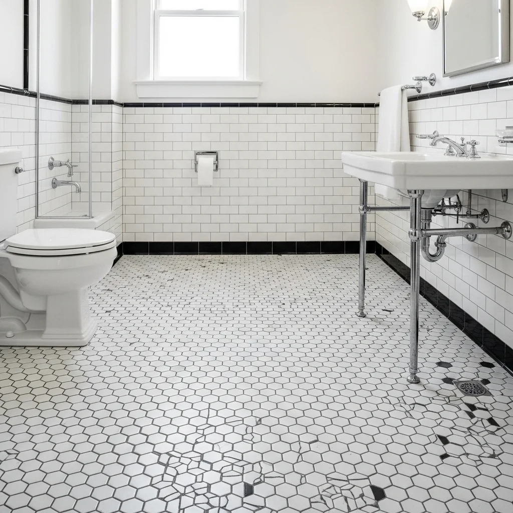 Lay Hexagonal Floor Tiles