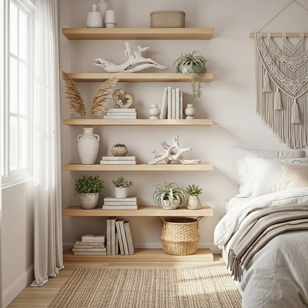 Open Shelving with Decor Displays