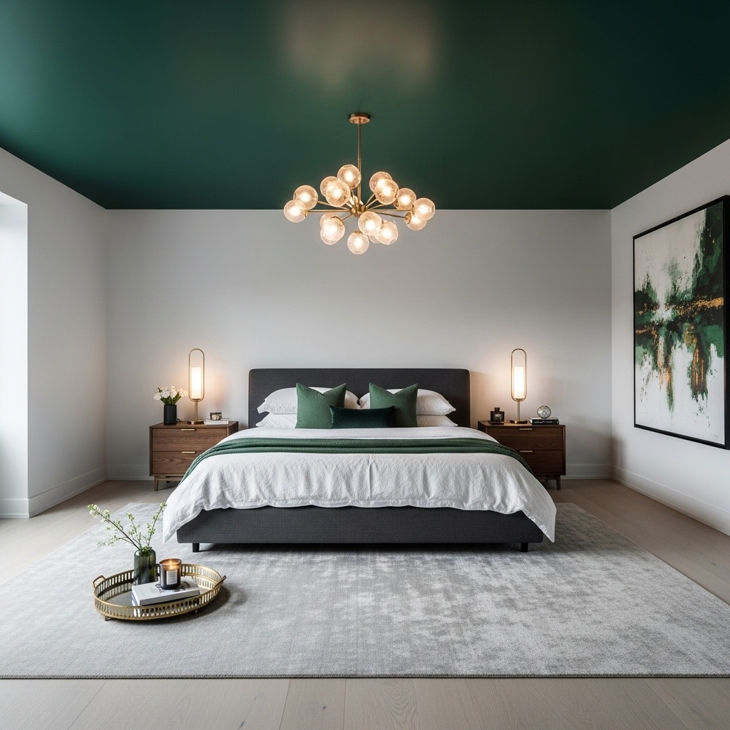 Emerald Green Ceiling Design