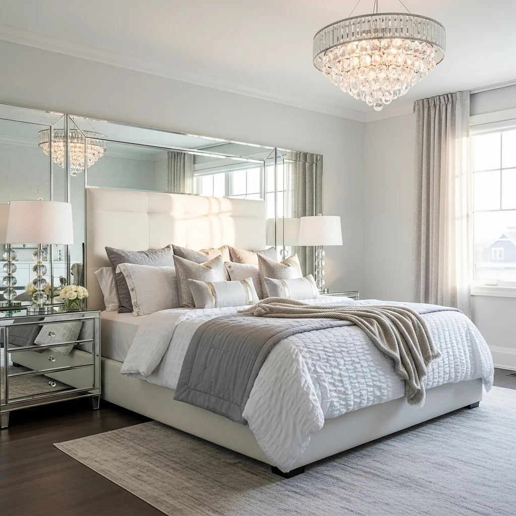 Mirrored Headboard