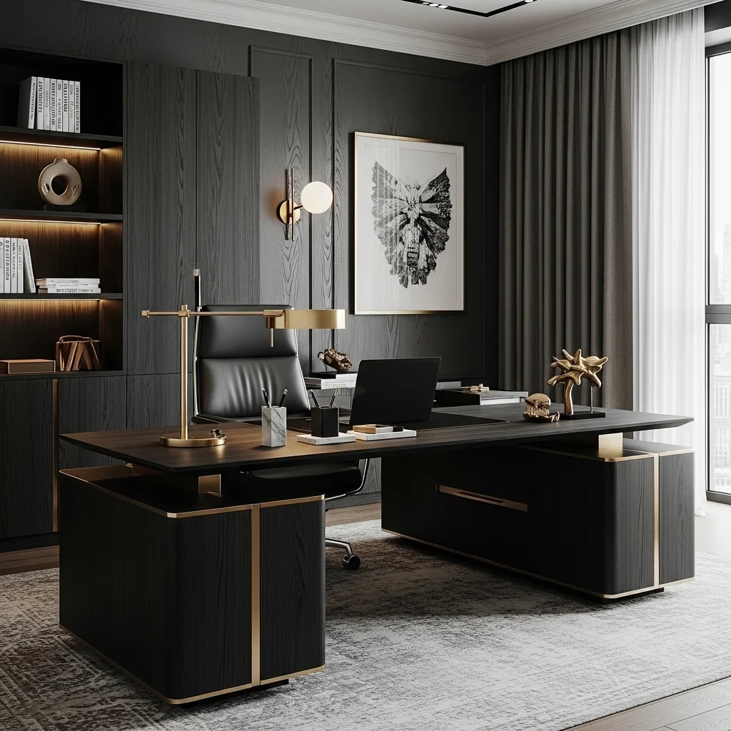 Add Metallic Accents for Contrast