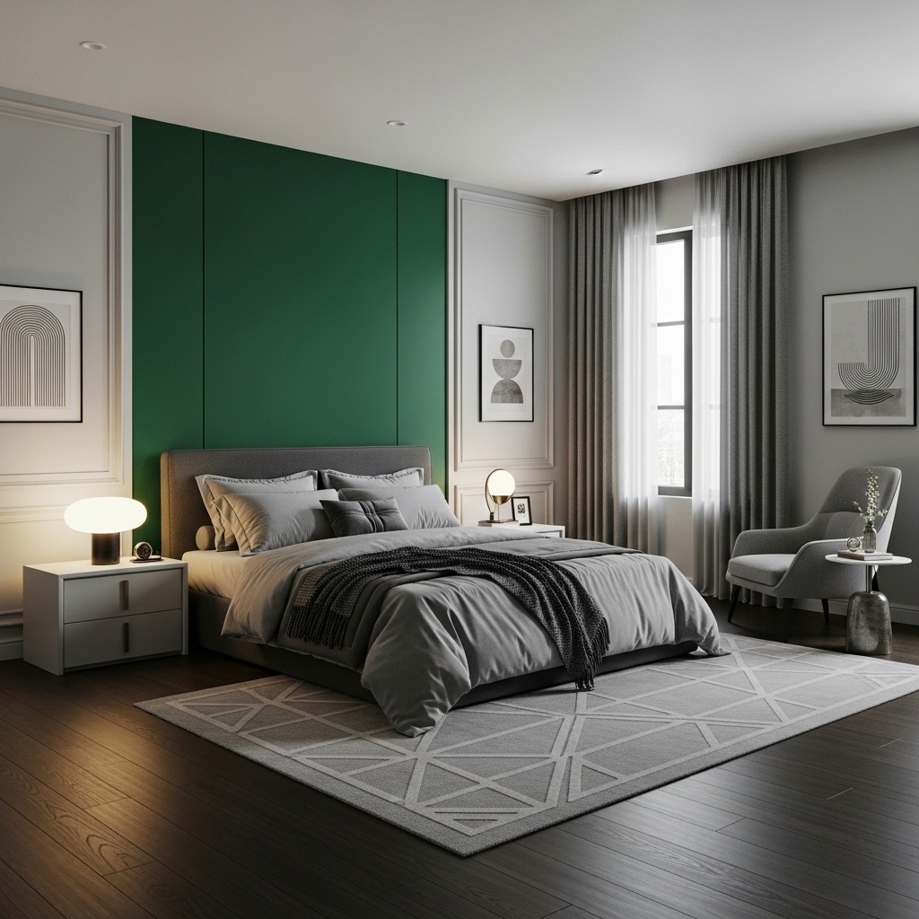 Emerald Green and Gray Palette