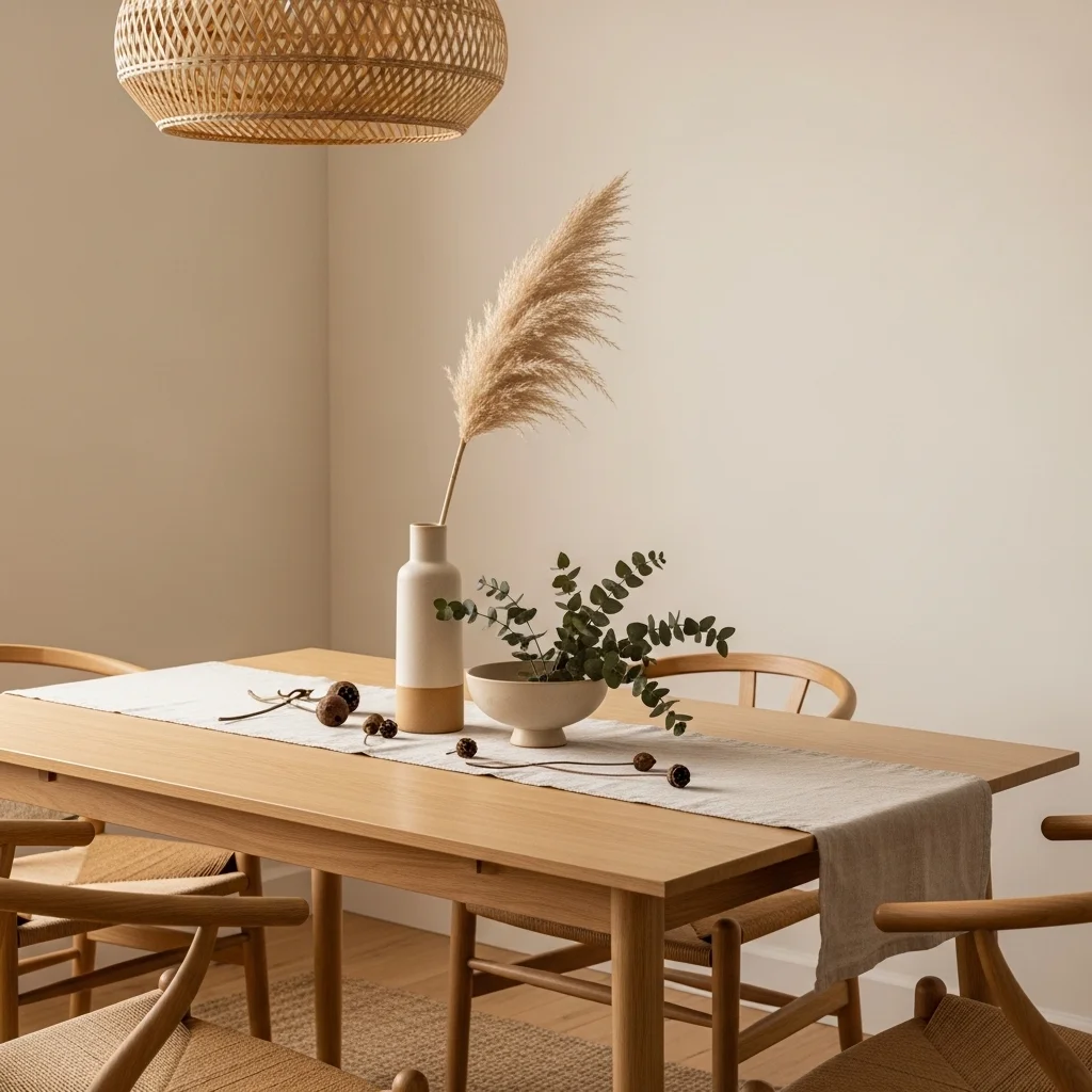 Dried Botanicals and Branches as Minimal Centerpieces 