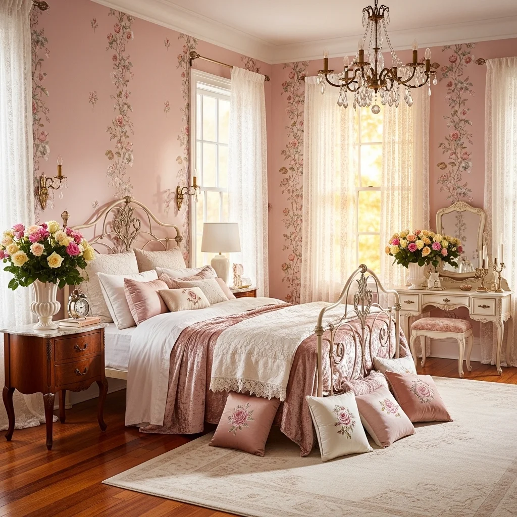 Romantic Rose Garden Bedroom