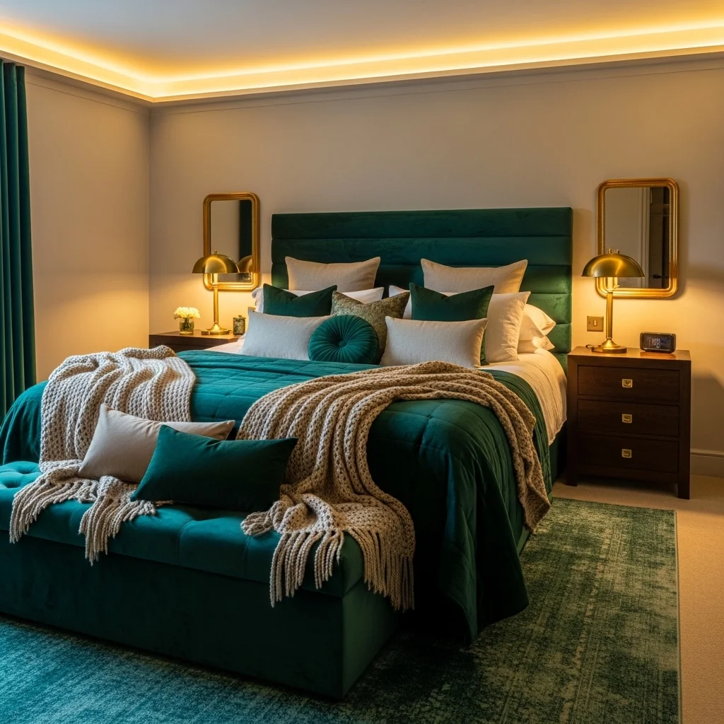 Emerald Green Layered Textures