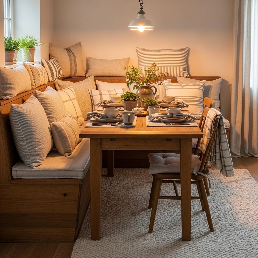 Cozy Textured Dining Corner 