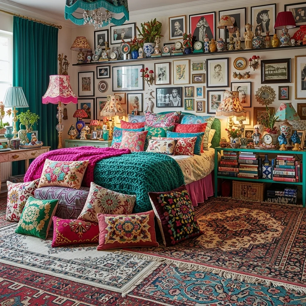 Cozy Maximalist Bedroom