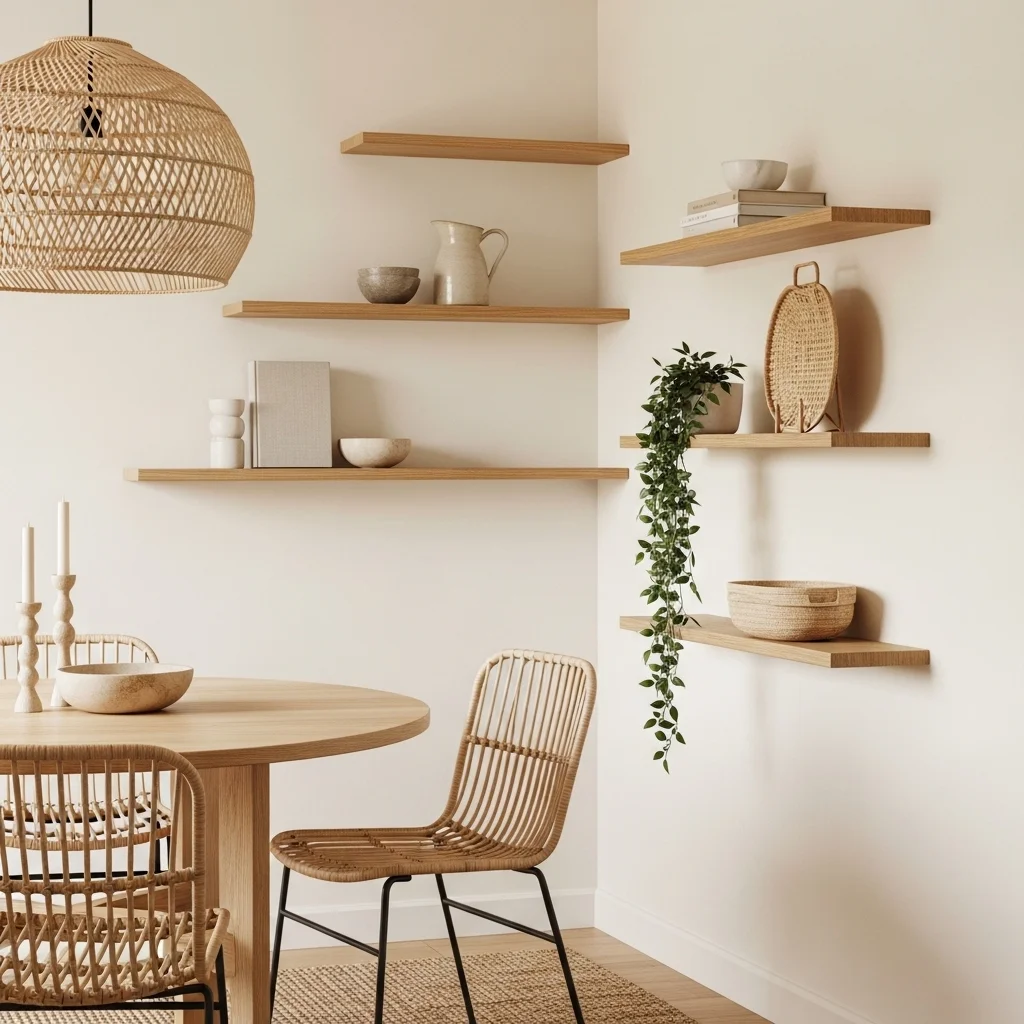 Floating Shelf Gallery for Curated Corner Display