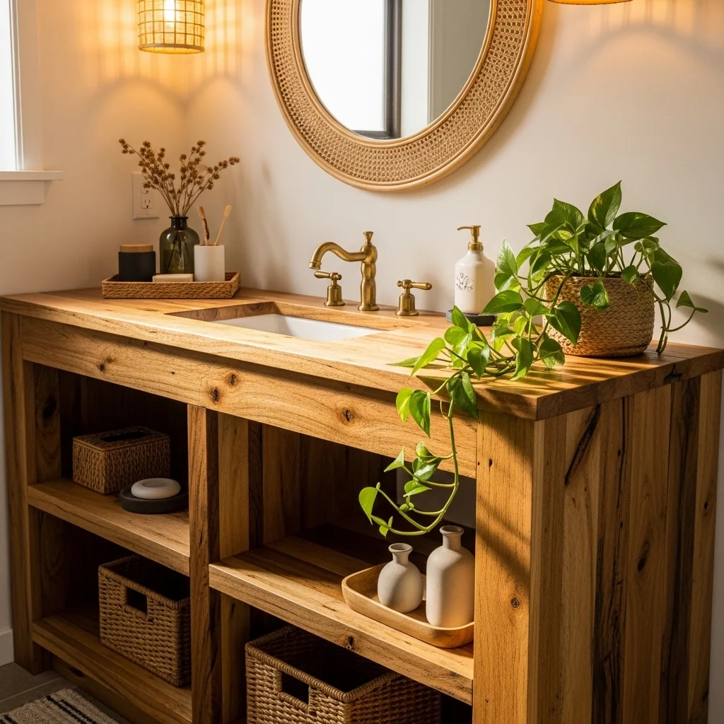Install a Reclaimed Wood Vanity