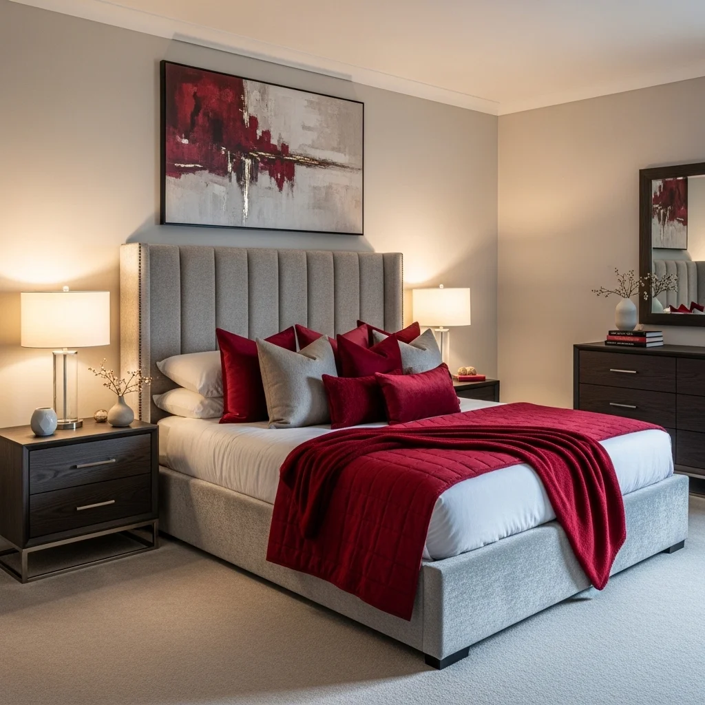 Ruby Red Accents for Bold Visual Drama