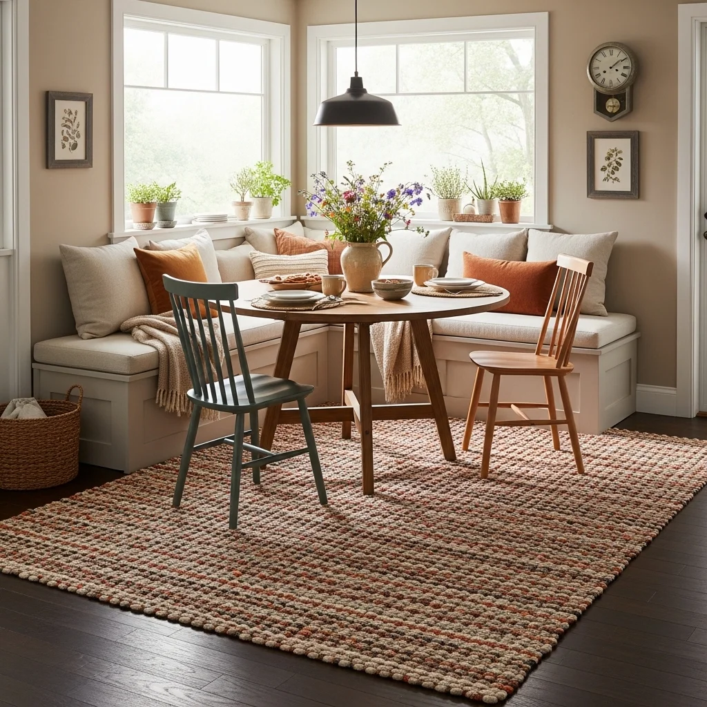 Area Rug to Define the Nook 