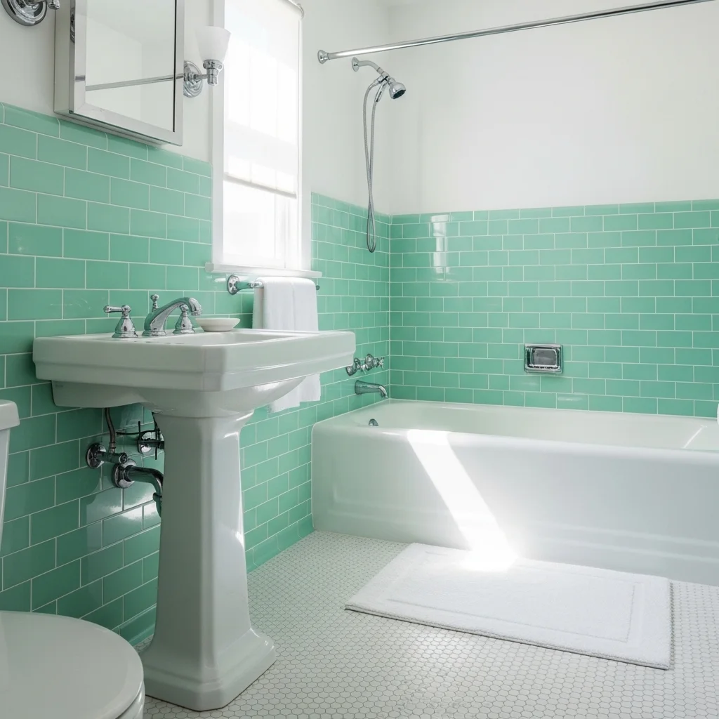 Install Mint Green Tiles for an Authentic Retro Feel