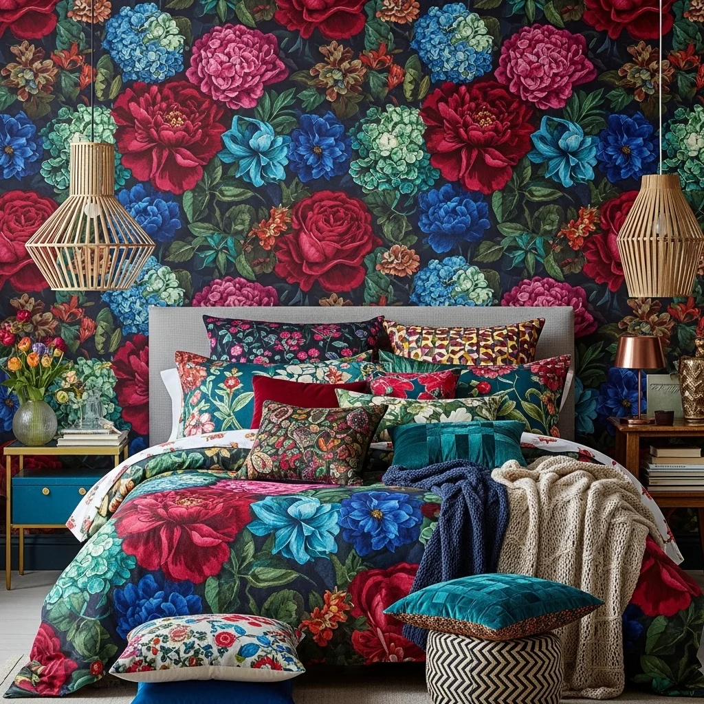 Patterned Wallpaper Feature Walls