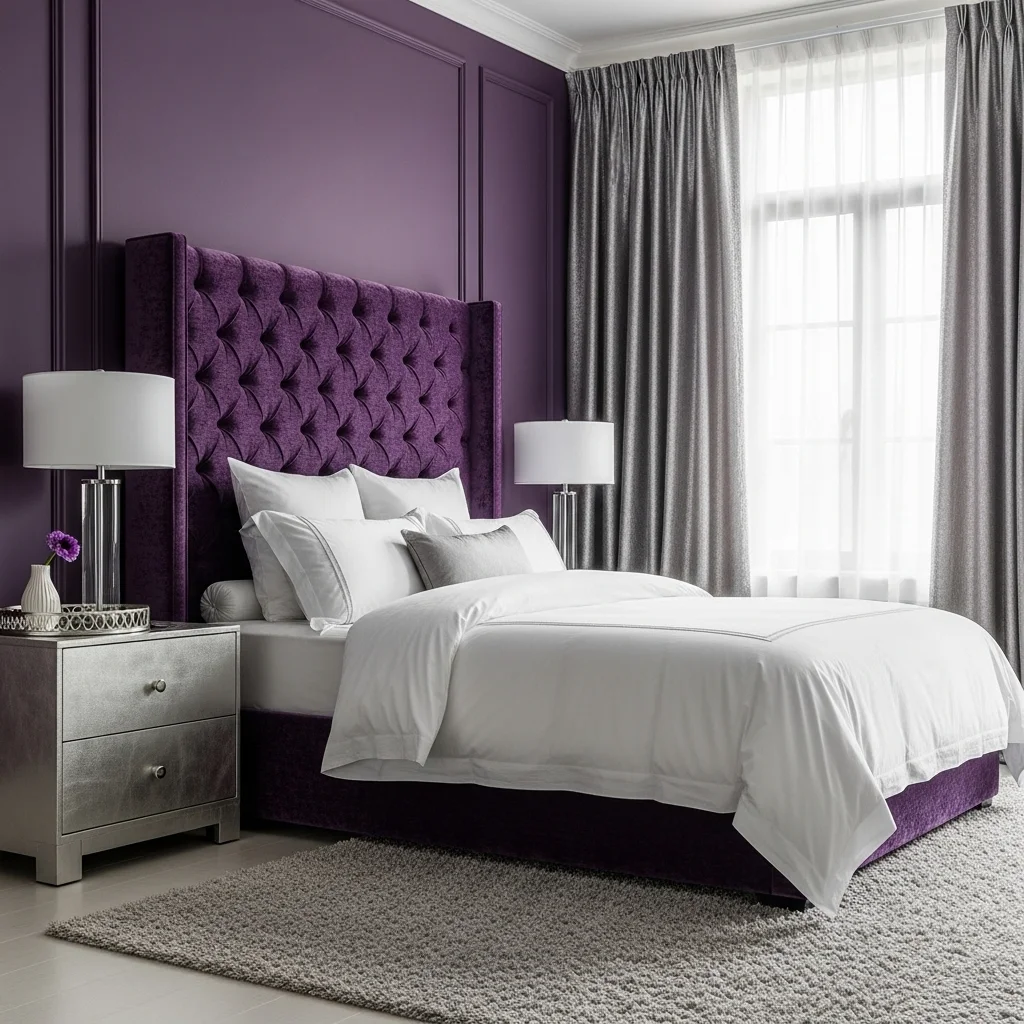 Amethyst Purple for a Regal Bedroom Style